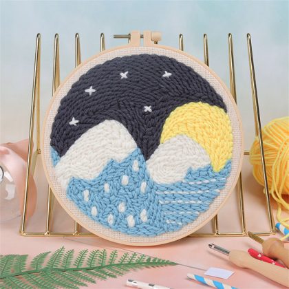 Beautiful Sky Punch Needle Embroidery Set